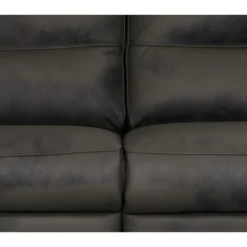 Canapé 2 Places En 100% Tout Cuir épais Italien Vachette HAMBOURG, Couleur Anthracite -Promos Chesteris Boutique canape 12328407