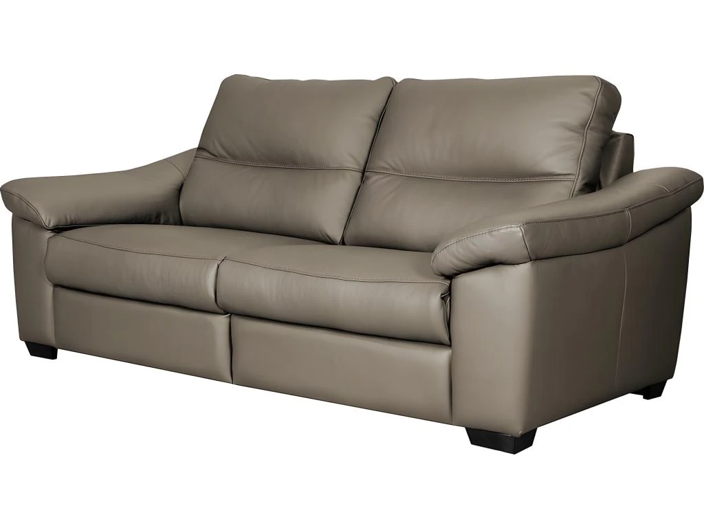 Canapé 2 Places En 100% Tout Cuir épais Italien Vachette HAMBOURG, Couleur Taupe 2 Canapé 2 Places En 100% Tout Cuir épais Italien Vachette HAMBOURG, Couleur Taupe – Image 2