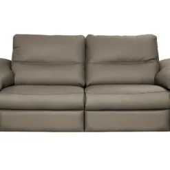 Canapé 3 Places En 100% Tout Cuir épais Italien Vachette HAMBOURG, Couleur Taupe