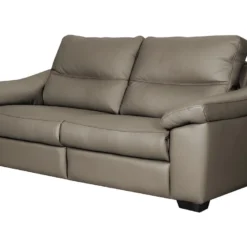 Canapé 3 Places En 100% Tout Cuir épais Italien Vachette HAMBOURG, Couleur Taupe -Promos Chesteris Boutique canape 12328427