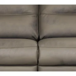 Canapé 3 Places En 100% Tout Cuir épais Italien Vachette HAMBOURG, Couleur Taupe -Promos Chesteris Boutique canape 12328431