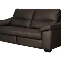 Canapé 2 Places En 100% Tout Cuir épais Italien Vachette HAMBOURG, Couleur Chocolat -Promos Chesteris Boutique canape 12328441