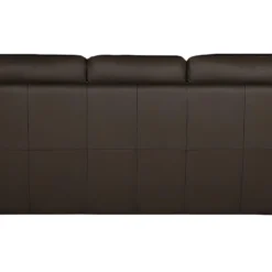 Canapé 3 Places En 100% Tout Cuir Italien Vachette OSATIS, Couleur Chocolat -Promos Chesteris Boutique canape 12328451