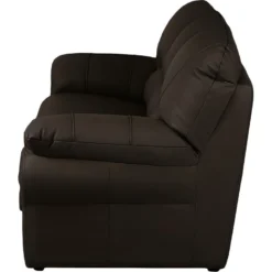 Canapé 3 Places En 100% Tout Cuir Italien Vachette OSATIS, Couleur Chocolat -Promos Chesteris Boutique canape 12328453