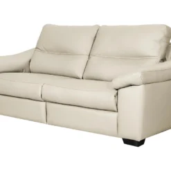 Canapé 3 Places En 100% Tout Cuir épais Italien Vachette HAMBOURG, Couleur Ivoire -Promos Chesteris Boutique canape 12328463