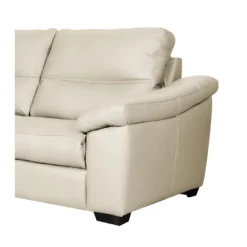 Canapé 3 Places En 100% Tout Cuir épais Italien Vachette HAMBOURG, Couleur Ivoire -Promos Chesteris Boutique canape 12328465