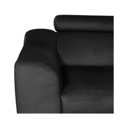 Canapé D'angle En Tissu Luxe 5 Places, ASHLEY, Noir, Angle Droit (vu De Face) -Promos Chesteris Boutique canape 12340641