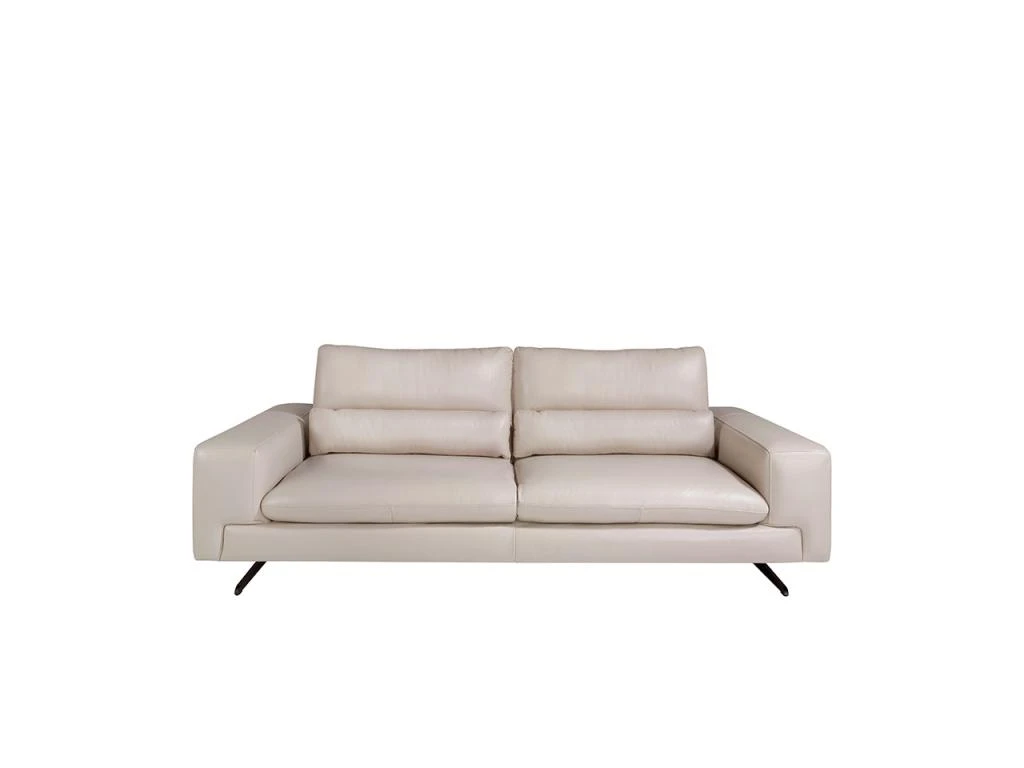 Canapé 3 Places En Cuir Et Acier Noir 6142 ANGEL CERDA 3 Canapé 3 Places En Cuir Et Acier Noir 6142 ANGEL CERDA – Image 3