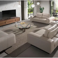 Canapé 3 Places En Cuir Et Acier Noir 6142 ANGEL CERDA 12 Canapé 3 Places En Cuir Et Acier Noir 6142 ANGEL CERDA -Promos Chesteris Boutique canape 12386153