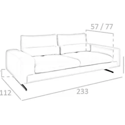 Canapé 3 Places En Cuir Et Acier Noir 6142 ANGEL CERDA 17 Canapé 3 Places En Cuir Et Acier Noir 6142 ANGEL CERDA -Promos Chesteris Boutique canape 12386163