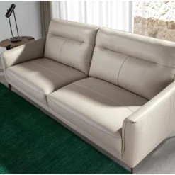 Canapé 2 Places En Cuir Gris Et Acier 6137 ANGEL CERDA 14 Canapé 2 Places En Cuir Gris Et Acier 6137 ANGEL CERDA -Promos Chesteris Boutique canape 12386203