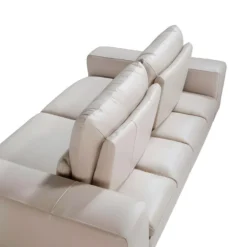 Canapé 2 Places En Cuir Et Acier Noir 6141 ANGEL CERDA -Promos Chesteris Boutique canape 12386261