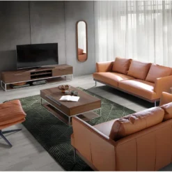 Canapé 3 Places En Cuir Et Acier 6171 ANGEL CERDA -Promos Chesteris Boutique canape 12386291