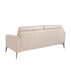 Canapé 3 Places En Cuir Gris Et Acier 6138 ANGEL CERDA -Promos Chesteris Boutique canape 12386315