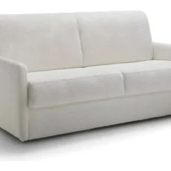 Canapé Convertible 3 Places En Tissu Bouclé écru - Ouverture Express - Couchage Quotidien - Matelas HD 140 X 190 - Sienne -Promos Chesteris Boutique canape 12407377