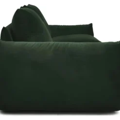 Canape Fixe 3 Places TYFA - Velours Vert Bouteille - L 231 X P 102 X H 78 Cm - HEXAGONE -Promos Chesteris Boutique canape 12510933