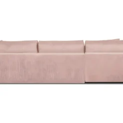 Canapé D'angle à Droite Convertible 5 Places En Velours Côtelé Rose Pâle Avec Coffre De Rangement - Robin 8 Canapé D'angle à Droite Convertible 5 Places En Velours Côtelé Rose Pâle Avec Coffre De Rangement - Robin -Promos Chesteris Boutique canape 12511243