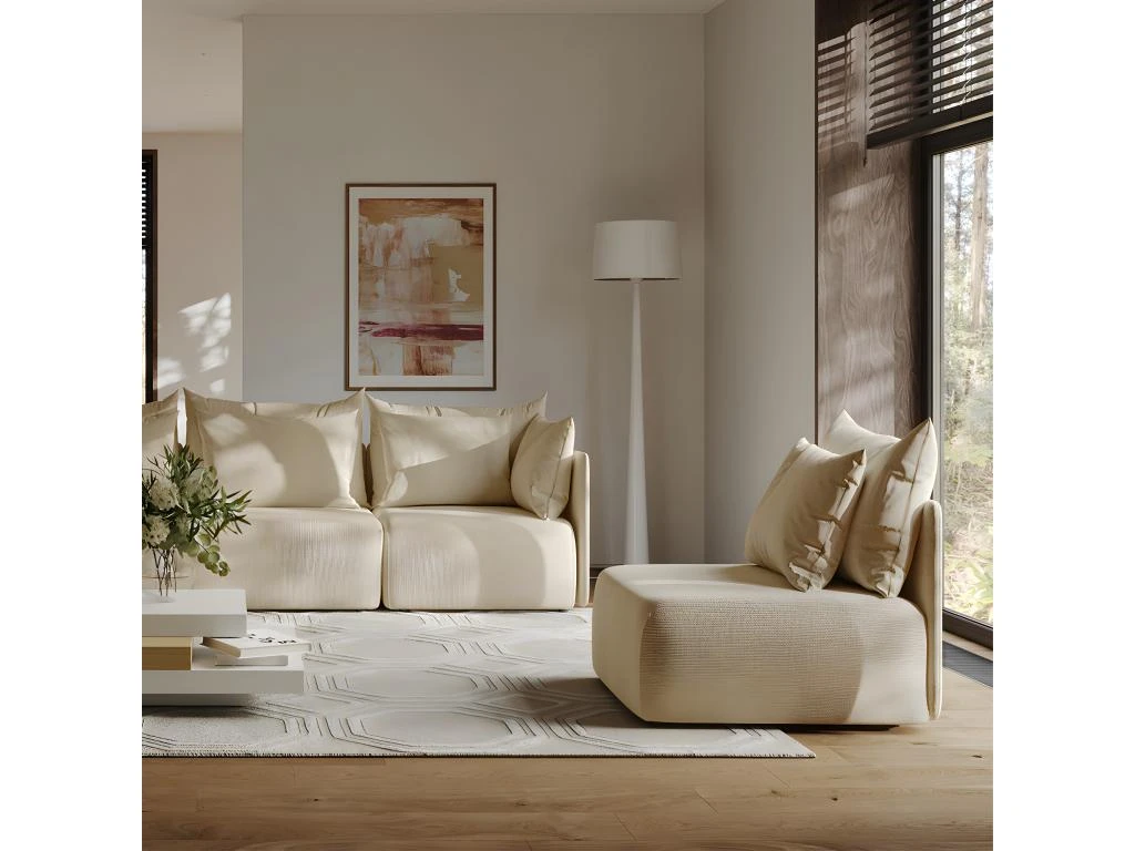 Canapé DUNE 2 Places - Crème - TEMAHOME 2 Canapé DUNE 2 Places - Crème - TEMAHOME – Image 2