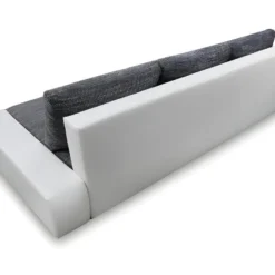 Canapé Convertible 3 Places Avec Coffre Joakim Beige Et Blanc -Promos Chesteris Boutique canape 12563549