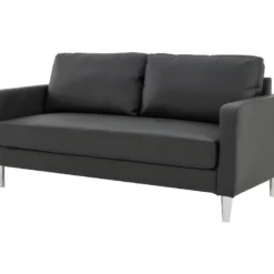 Canape 3 Places - Simili Noir - L 175 X P 80 X H 85 Cm - KENT -Promos Chesteris Boutique canape 12565143