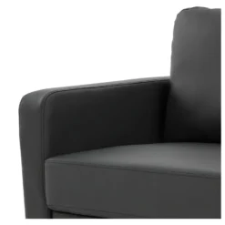 Canape 3 Places - Simili Noir - L 175 X P 80 X H 85 Cm - KENT -Promos Chesteris Boutique canape 12565147