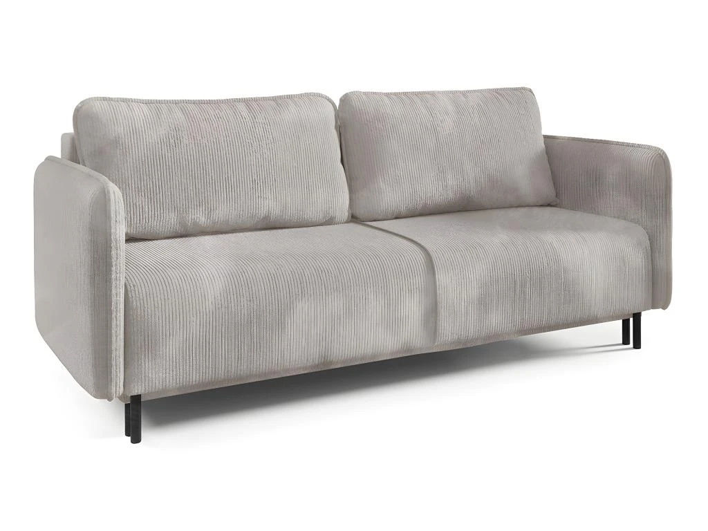 Canapé Convertible 3 Places Avec Coffre Robin Velours Côtelé Blanc Cassé 1 Canapé Convertible 3 Places Avec Coffre Robin Velours Côtelé Blanc Cassé