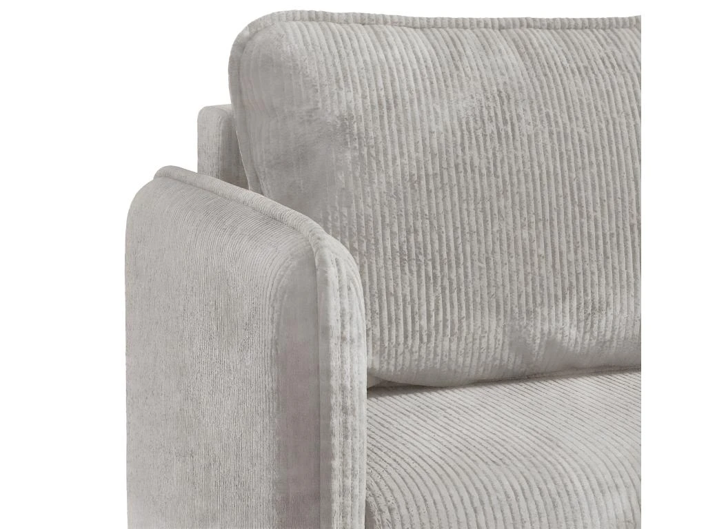 Canapé Convertible 3 Places Avec Coffre Robin Velours Côtelé Blanc Cassé 2 Canapé Convertible 3 Places Avec Coffre Robin Velours Côtelé Blanc Cassé – Image 2