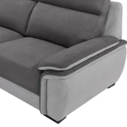 Canapé D'angle Gauche En Tissu Bicolore Anthracite Et Gris Clair YOLANDA 15 Canapé D'angle Gauche En Tissu Bicolore Anthracite Et Gris Clair YOLANDA -Promos Chesteris Boutique canape 12565993