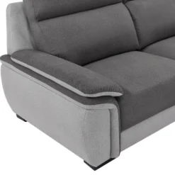 Canapé D'angle Droit En Tissu Bicolore Anthracite Et Gris Clair YOLANDA -Promos Chesteris Boutique canape 12566011