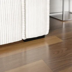 Canapé 3 Places En Velours Côtelé Crème URBINA -Promos Chesteris Boutique canape 12578337