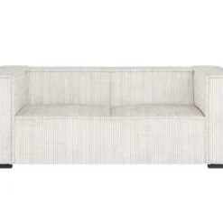 Canapé 3 Places En Velours Côtelé Crème URBINA -Promos Chesteris Boutique canape 12578339