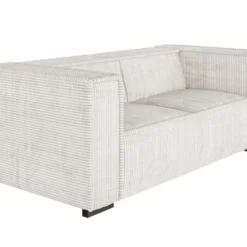 Canapé 3 Places En Velours Côtelé Crème URBINA -Promos Chesteris Boutique canape 12578347