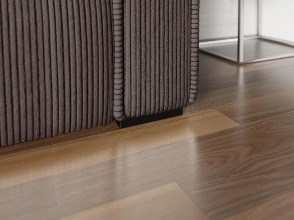 Canapé 3 Places En Velours Côtelé Marron URBINA 5 Canapé 3 Places En Velours Côtelé Marron URBINA – Image 5