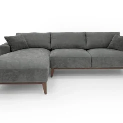 Canapé D'angle Gauche En Tissu Gris JOSEFA -Promos Chesteris Boutique canape 12593701