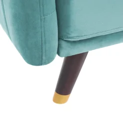 Canapé Convertible 3 Places En Velours Bleu Clair SENJA 10 Canapé Convertible 3 Places En Velours Bleu Clair SENJA -Promos Chesteris Boutique canape 12594581