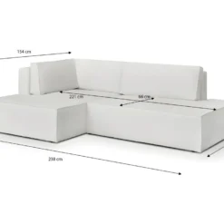 Canapé D'angle à Gauche Convertible 3 Places Avec Coffre En Tissu Bouclé écru - Barani -Promos Chesteris Boutique canape 12598595