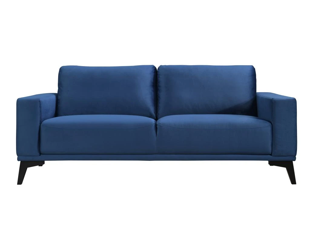 Canapé 3 Places En Velours Bleu Roi AZILIS 3 Canapé 3 Places En Velours Bleu Roi AZILIS – Image 3