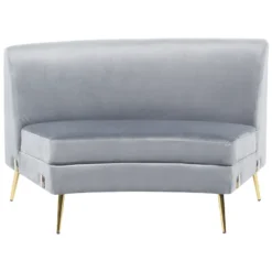 Canapé 4 Places En Velours Gris Clair MOSS 17 Canapé 4 Places En Velours Gris Clair MOSS -Promos Chesteris Boutique canape 12652867