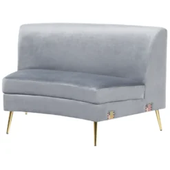 Canapé 4 Places En Velours Gris Clair MOSS 18 Canapé 4 Places En Velours Gris Clair MOSS -Promos Chesteris Boutique canape 12652869