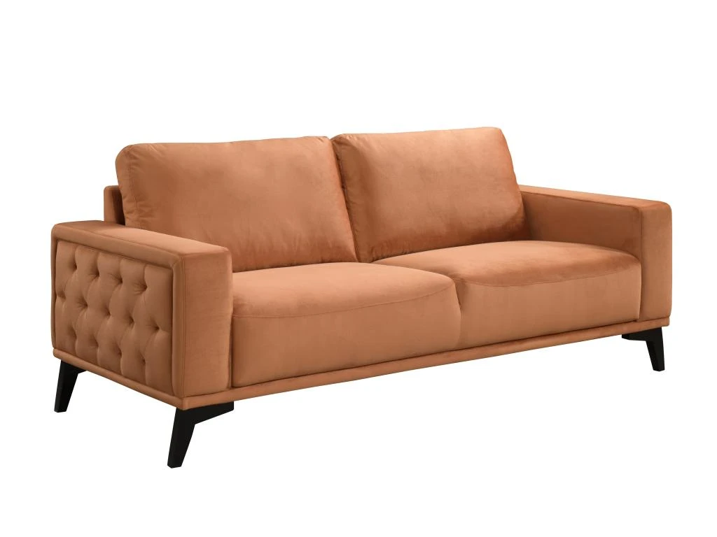 Canapés 3 Places Et 2 Places En Velours Terracotta AZILIS 5 Canapés 3 Places Et 2 Places En Velours Terracotta AZILIS – Image 5