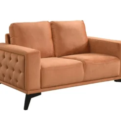 Canapés 3 Places Et 2 Places En Velours Terracotta AZILIS 13 Canapés 3 Places Et 2 Places En Velours Terracotta AZILIS -Promos Chesteris Boutique canape 12654363