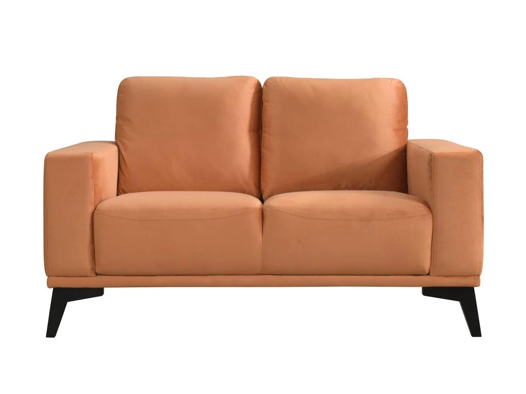 Canapés 3 Places Et 2 Places En Velours Terracotta AZILIS 4 Canapés 3 Places Et 2 Places En Velours Terracotta AZILIS – Image 4