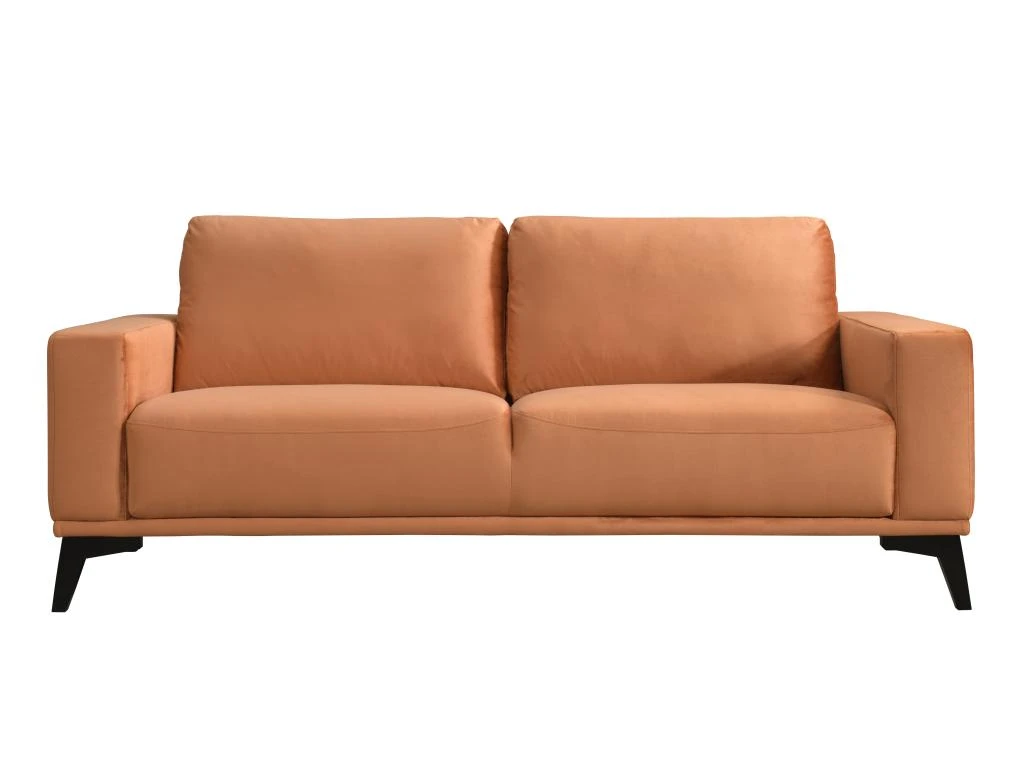 Canapés 3 Places Et 2 Places En Velours Terracotta AZILIS 3 Canapés 3 Places Et 2 Places En Velours Terracotta AZILIS – Image 3