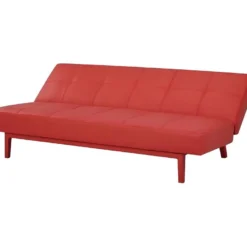 Banque Convertible 2 Places - Simili Rouge - L 178 X P 89 X H 78 Cm - JENNY -Promos Chesteris Boutique canape 12657911