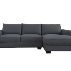 Canapé D'angle Droit En Tissu Gris Anthracite ELAUNA -Promos Chesteris Boutique canape 12701445