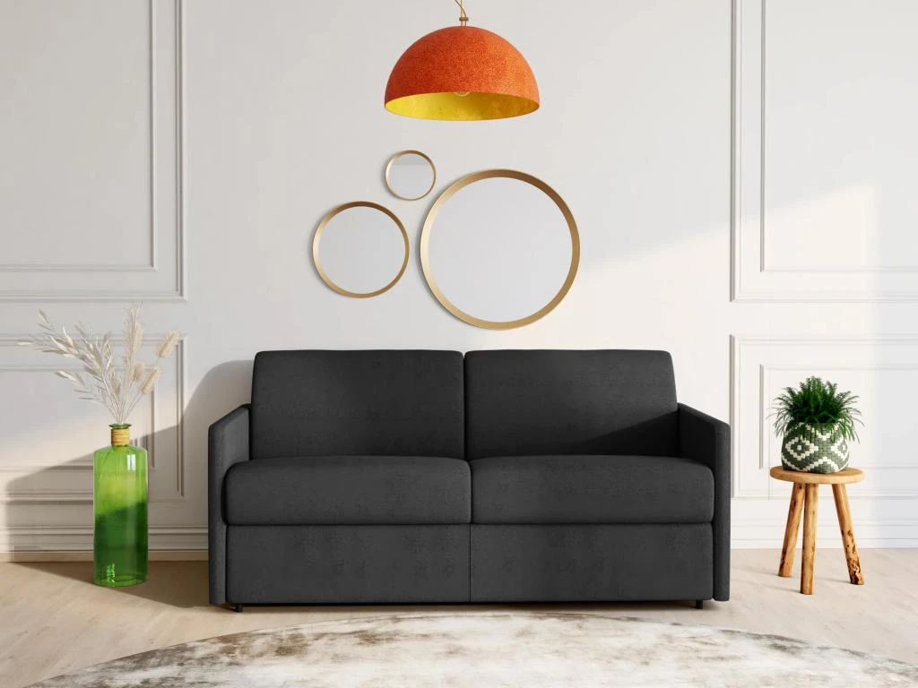 Canapé 4 Places Convertible Express En Tissu CALIFE - Gris - Couchage 160 Cm - Matelas 18 Cm 1 Canapé 4 Places Convertible Express En Tissu CALIFE - Gris - Couchage 160 Cm - Matelas 18 Cm