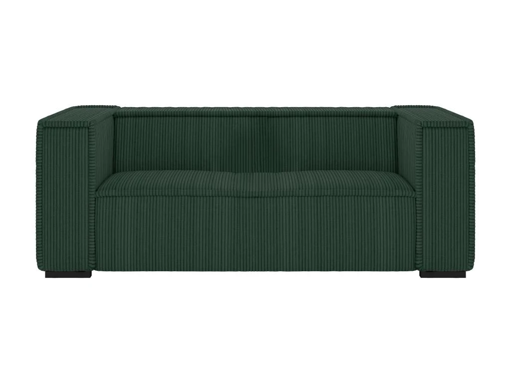 Canapé 3 Places En Velours Côtelé Vert Sapin URBINA 3 Canapé 3 Places En Velours Côtelé Vert Sapin URBINA – Image 3