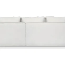 Canapé D'angle Droit 5 Places Convertible Avec Coffre De Rangement En Tissu Bouclettes écru - Giulia -Promos Chesteris Boutique canape 12952923