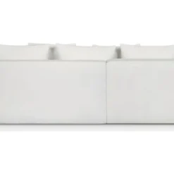 Canapé D'angle Gauche 5 Places Convertible Avec Coffre De Rangement En Tissu Bouclettes écru - Giulia -Promos Chesteris Boutique canape 12952943