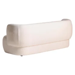 Canapé En Coton Bouclé Et Bois De Pin En Blanc 195x81x73 Cm -Promos Chesteris Boutique canape 12974531